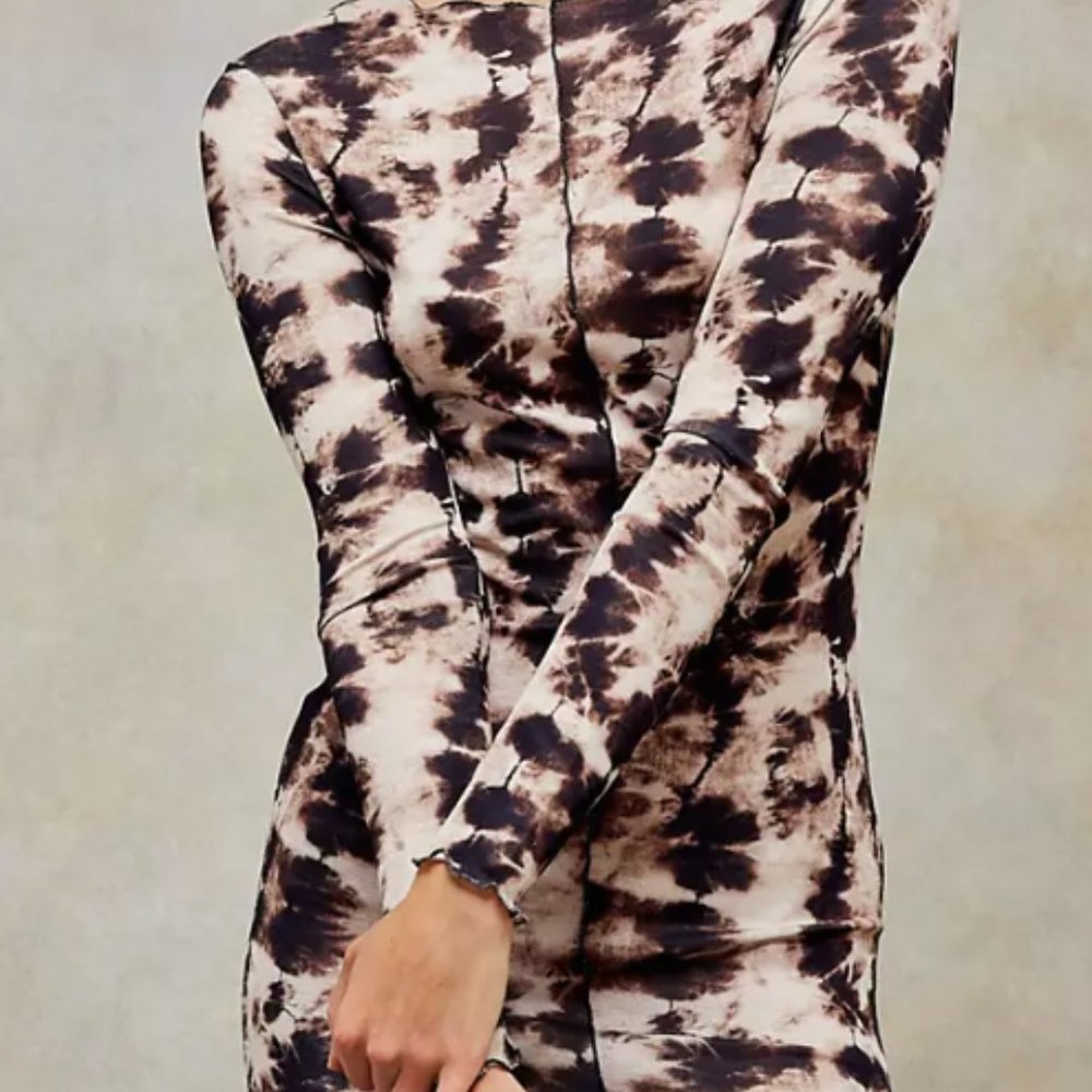 Topshop tie dye mini dress in multi